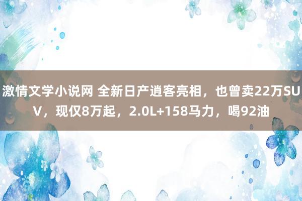 激情文学小说网 全新日产逍客亮相，也曾卖22万SUV，现仅8万起，2.0L+158马力，喝92油