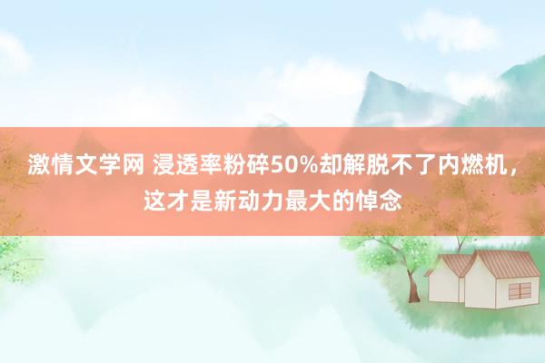 激情文学网 浸透率粉碎50%却解脱不了内燃机，这才是新动力最大的悼念