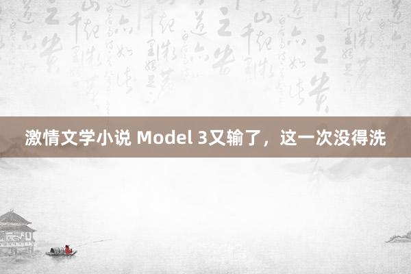 激情文学小说 Model 3又输了，这一次没得洗